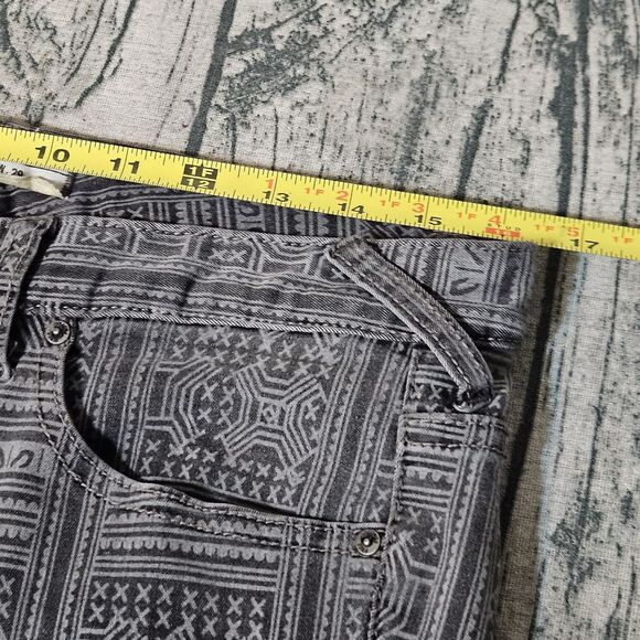 Free‎ People Womens Skinny Jeans Size 32 Gray Black Tribal Skinny Leg Aztec - Picture 5 of 9